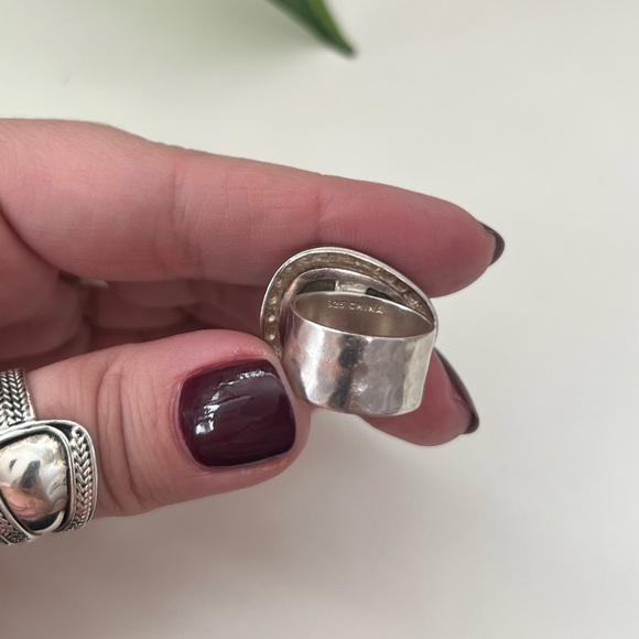 Silpada Fancy Ring with Pyrite & 925 Sterling Silver - Picture 6 of 9